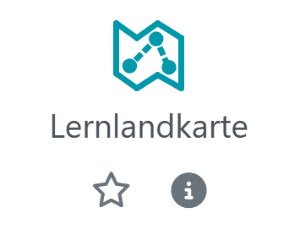 Bildschirmfoto mit Ausschnitt der Aktivitätsauswahl und Icon für Lernlandkarte