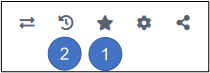 Im Etherpad finden sich links neben dem Button "Einstellungen" in der rechten oberen Ecke die Buttons "Version speichern" und "Bearbeitungsverlauf", die auf dem Bild hervorgehoben sind.