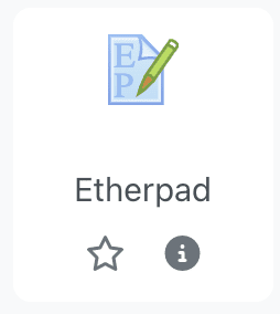 Button "Etherpad" unter "Aktivität hinzufügen".