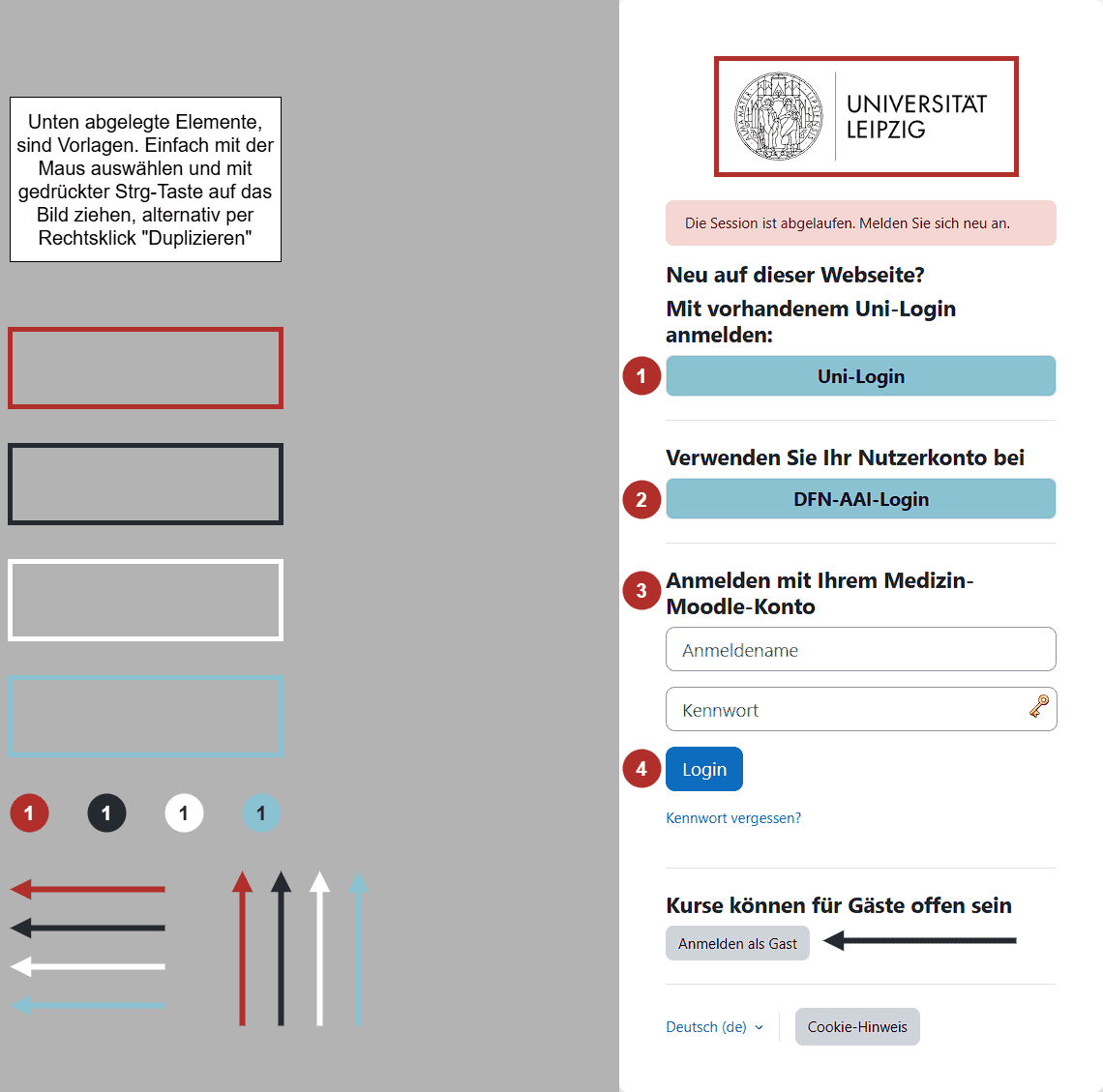 Bildvorlage für Elemente. 