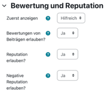 Reiter 'Bewertung und Reputation'.