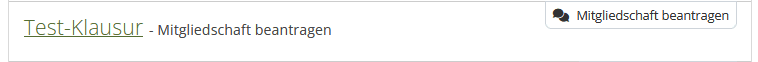 Screenshot einer Gruppe in der vorherigen Liste bei der Statt des Buttons "Jetzt Mitglied werden" der Button "Mitgliedschaft beantragen" erscheint.