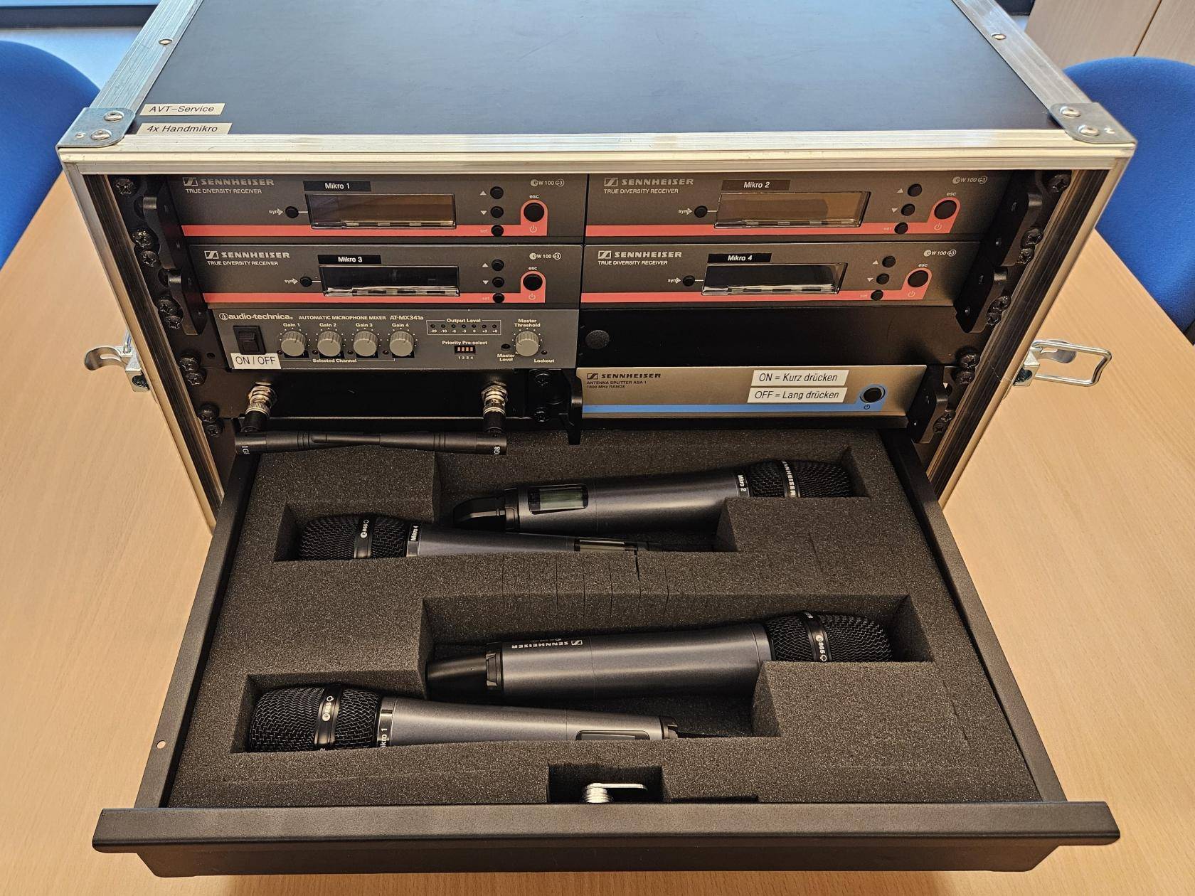 Funkmikrofonrack